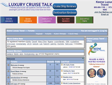 Tablet Screenshot of luxurycruisetalk.com